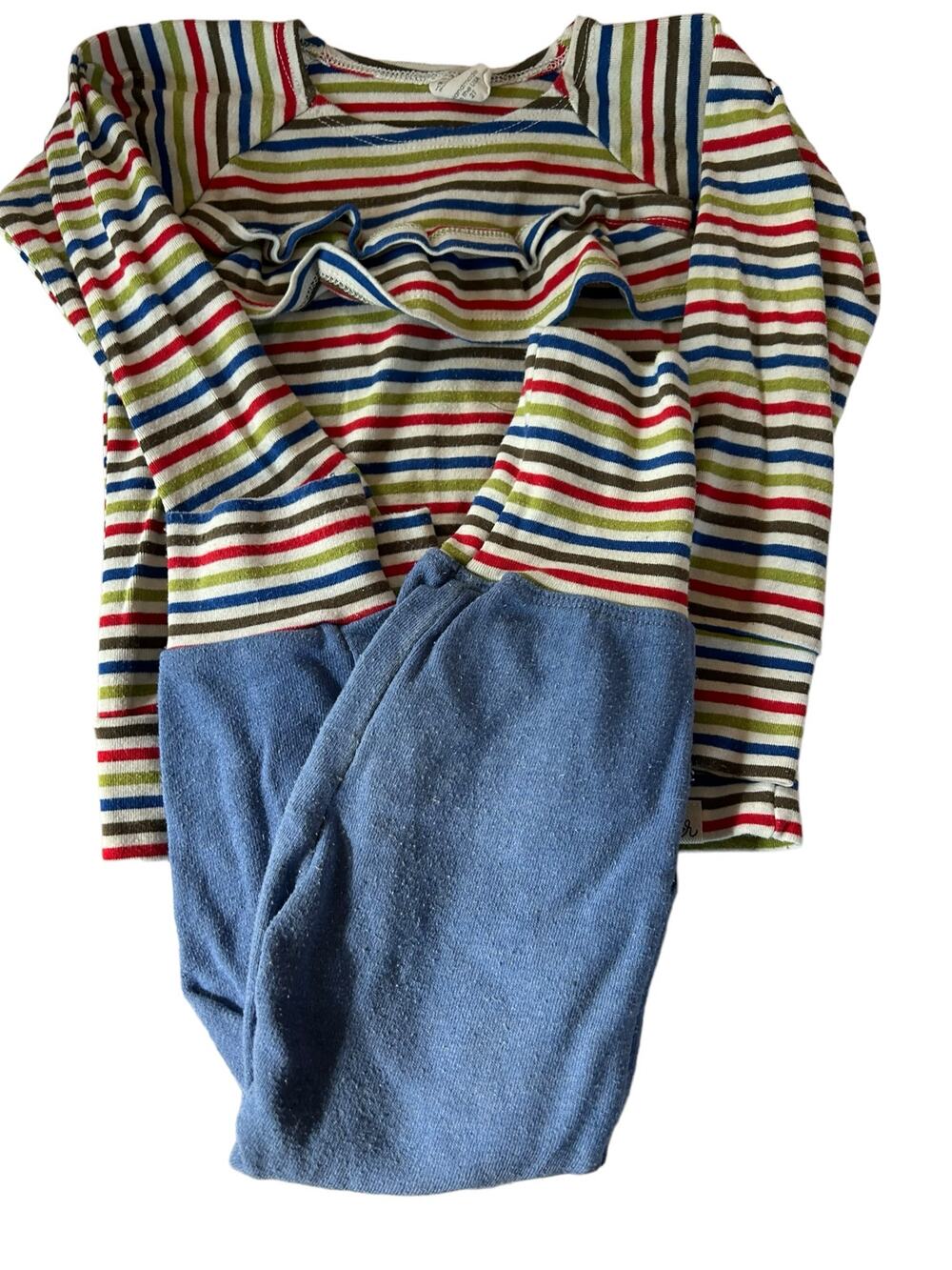 lulu and roo stripe outfit size 2
